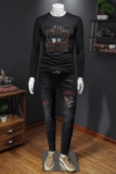 D215-21213-P852021秋季新款欧货刺绣丝光棉长袖卫衣打底衫男，男装T恤，电商D320(原D215)
