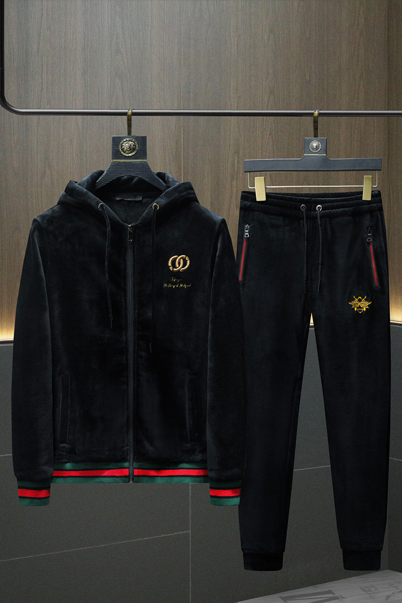 2023冬季金丝绒新款IUIUG休闲卫衣运动套装D320-T98196-P300,男装休闲套装,电商D320(原D215)