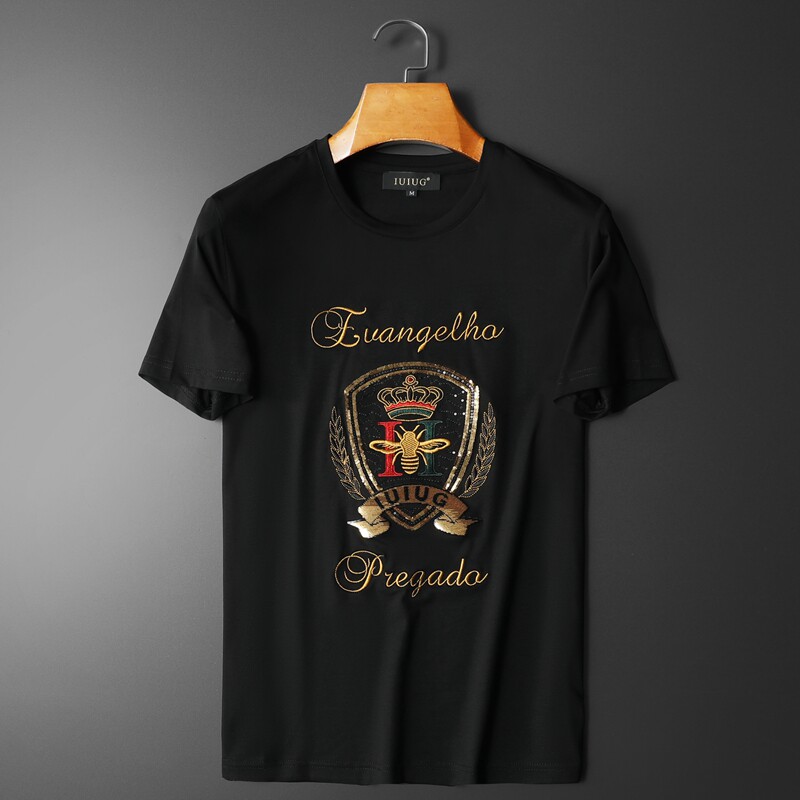 2022欧洲站夏季新款伦古奇潮流丝光短袖t恤男D215-27777-P75，男装T恤，电商D320(原D215)