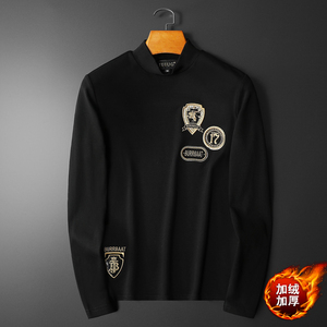D215-27477-P95 2021秋冬新款双面加绒半高领卫衣打底衫平铺图片