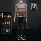 2025秋冬新款羊毛打底衫轻奢品质半高领D320-88406-P115，男装卫衣，电商D322