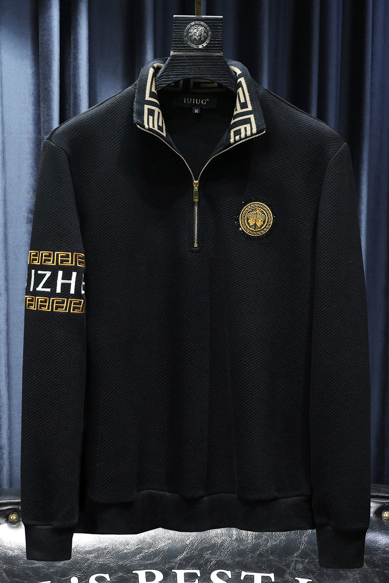 2023秋冬新款IUIUG精品斐勒棉拉链卫衣打底衫D320-87367-P135,男装卫衣,电商D320(原D215)
