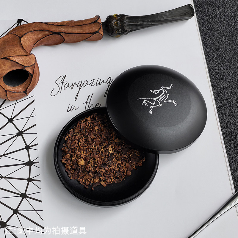 烟丝盒密封便携式收纳斗草包装储存罐铝合金防水保湿耐磨烟斗配件