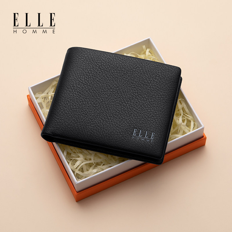 ELLE钱包男士2023新款头层牛皮真皮牛皮男款送男友七夕情人节礼物