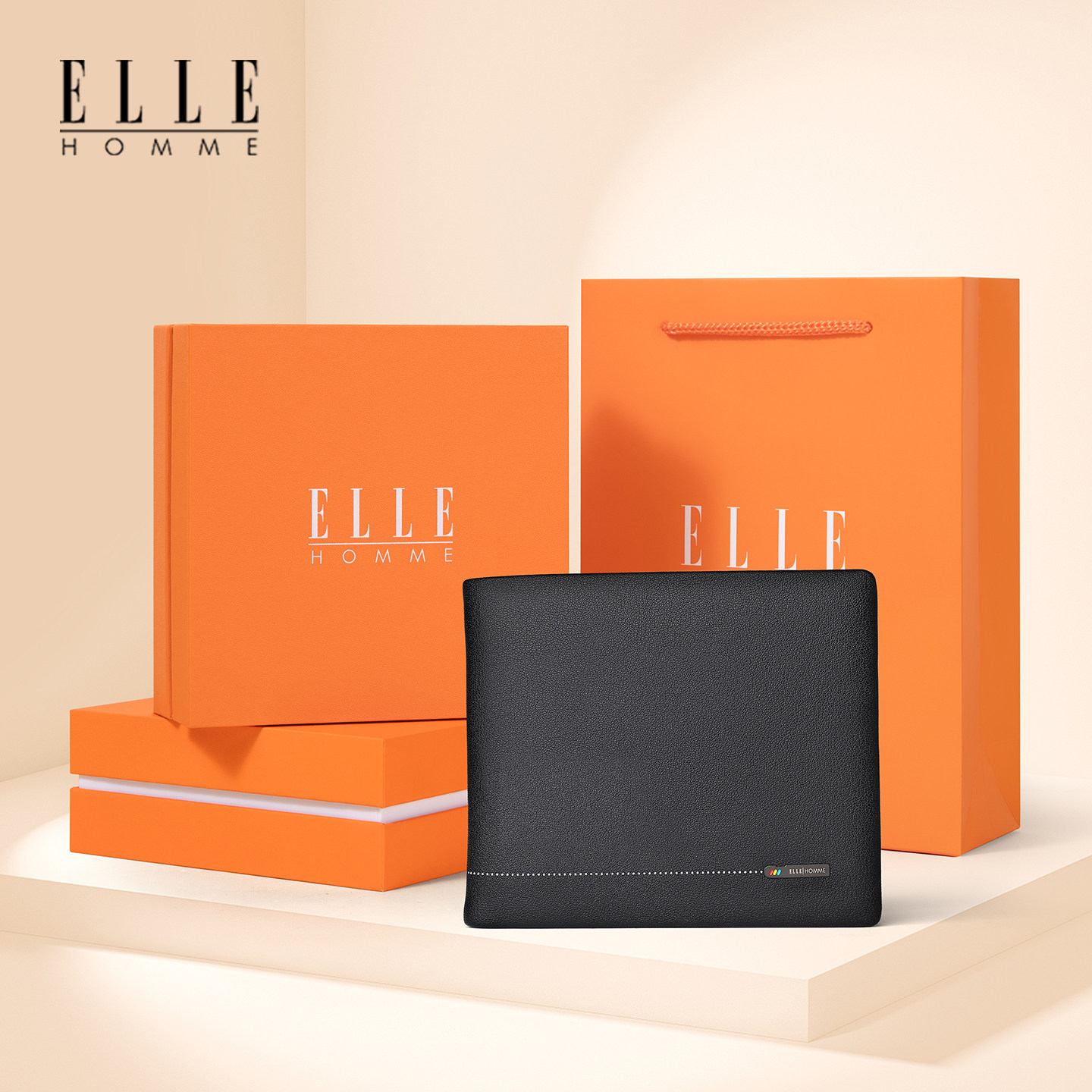 正品法国ELLE钱包男款真皮2025新款简约短款钱夹送男朋友生日礼物,箱包皮具/热销女包/男包,钱包,淘宝优惠券,粉丝福利购,淘宝优惠卷