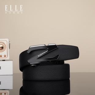 高档轻奢品牌年轻人裤 正品 潮腰带时尚 真皮2025新款 带 ELLE皮带男士