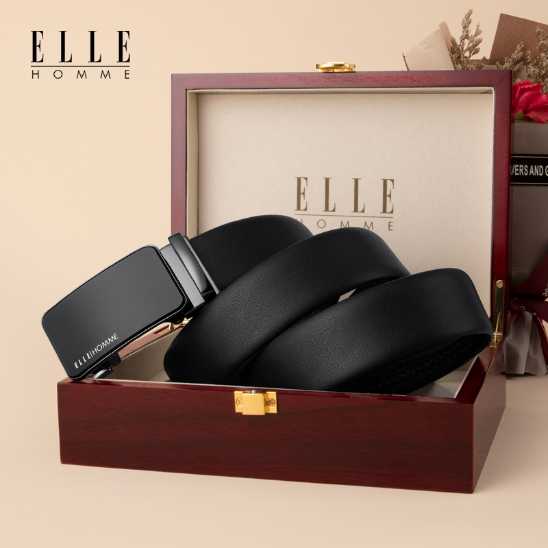 法国ELLEHOMME男士百搭真皮皮带