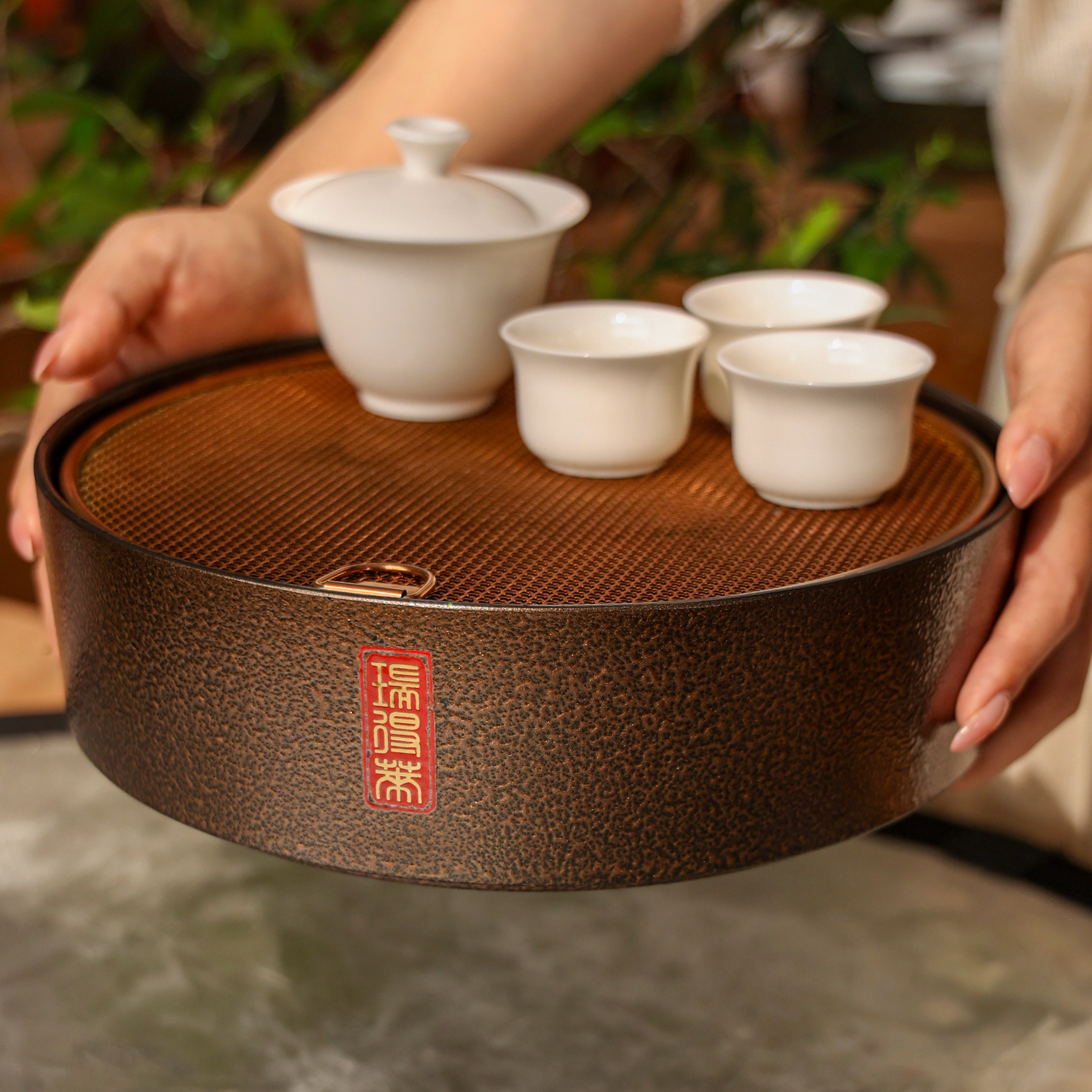 2026新款便携式功夫泡茶干泡台不锈钢电木茶盘办公室储水式小茶台
