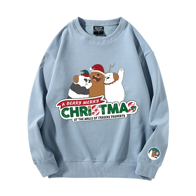 咱们三只联名圣诞节圆领裸熊动漫