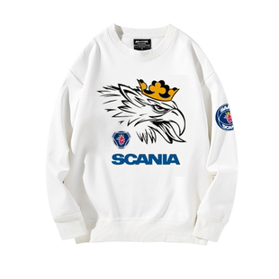scania斯堪尼亚卡车迷欧美街头爆款字母潮牌款式圆领卫衣休闲外套