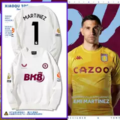 23-24 Aston Villa Team Uniform Big Martin Mckinnon Football Crew Neck Sweatshirt Unisex Autumn and Winter Sports Clothing Trendy