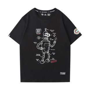 飞出个未来动漫班德莉拉弗莱佐伊博格周边T恤男女夏季纯棉短袖潮