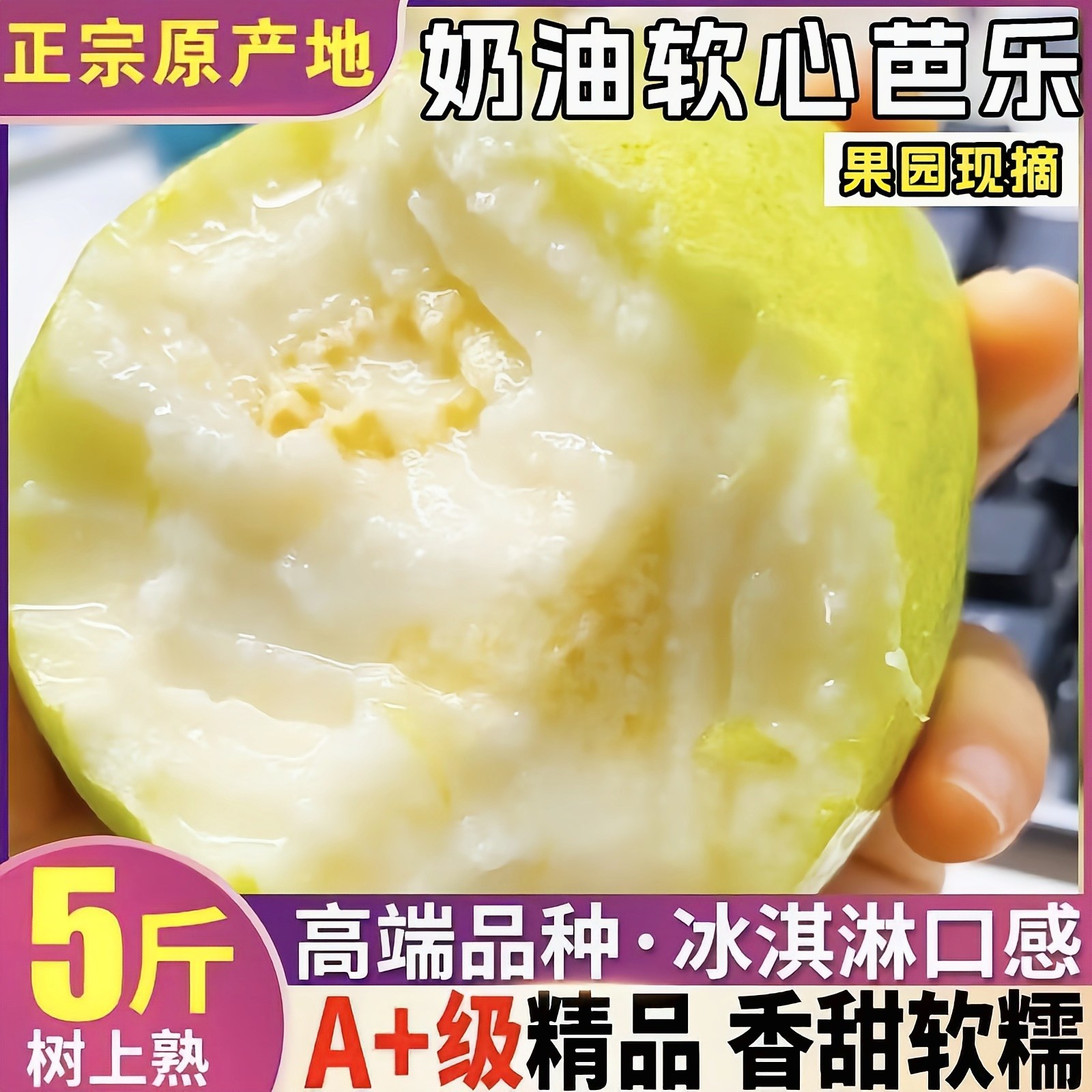 应季新鲜白番石榴油软心芭乐水果