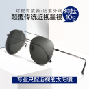 近视墨镜男可配有度数纯钛超轻定制开车驾驶偏光茶色遮光太阳镜女