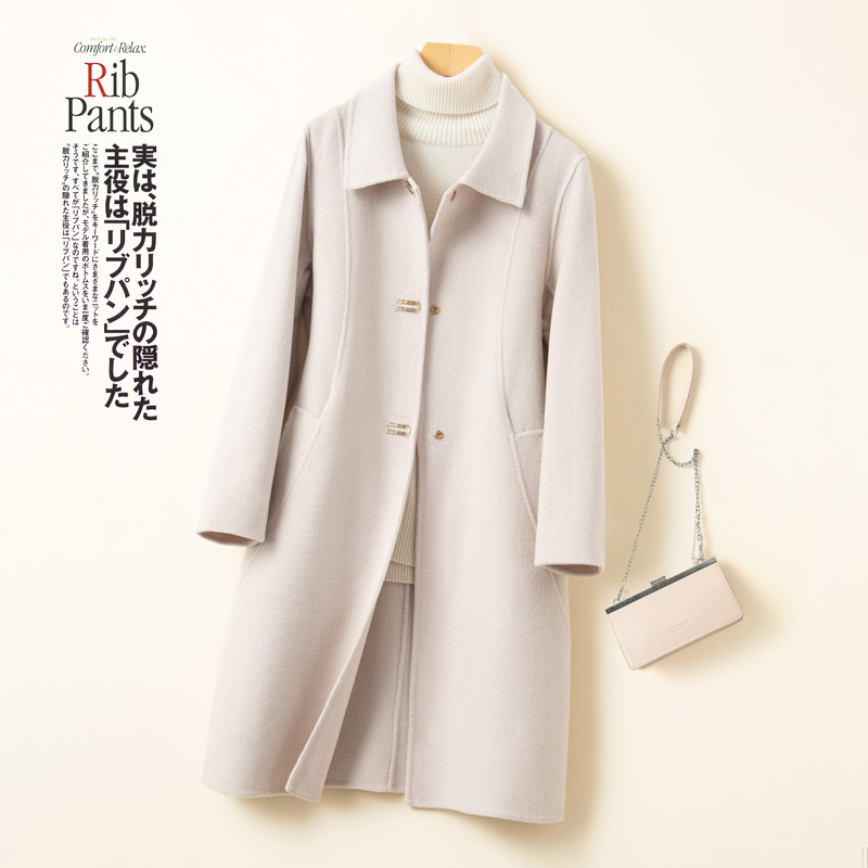 秋季双面羊绒大衣羊毛呢外套羊毛