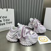 百搭增高系带单鞋 2025春季 女鞋 网面透气休闲运动鞋 新款 厚底老爹鞋