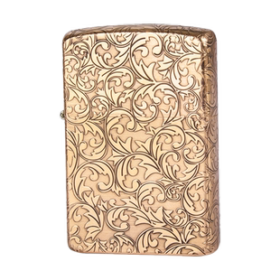 Quercia佐罗902紫铜精雕煤油防风打火机大唐草唐草龙唐草貔貅