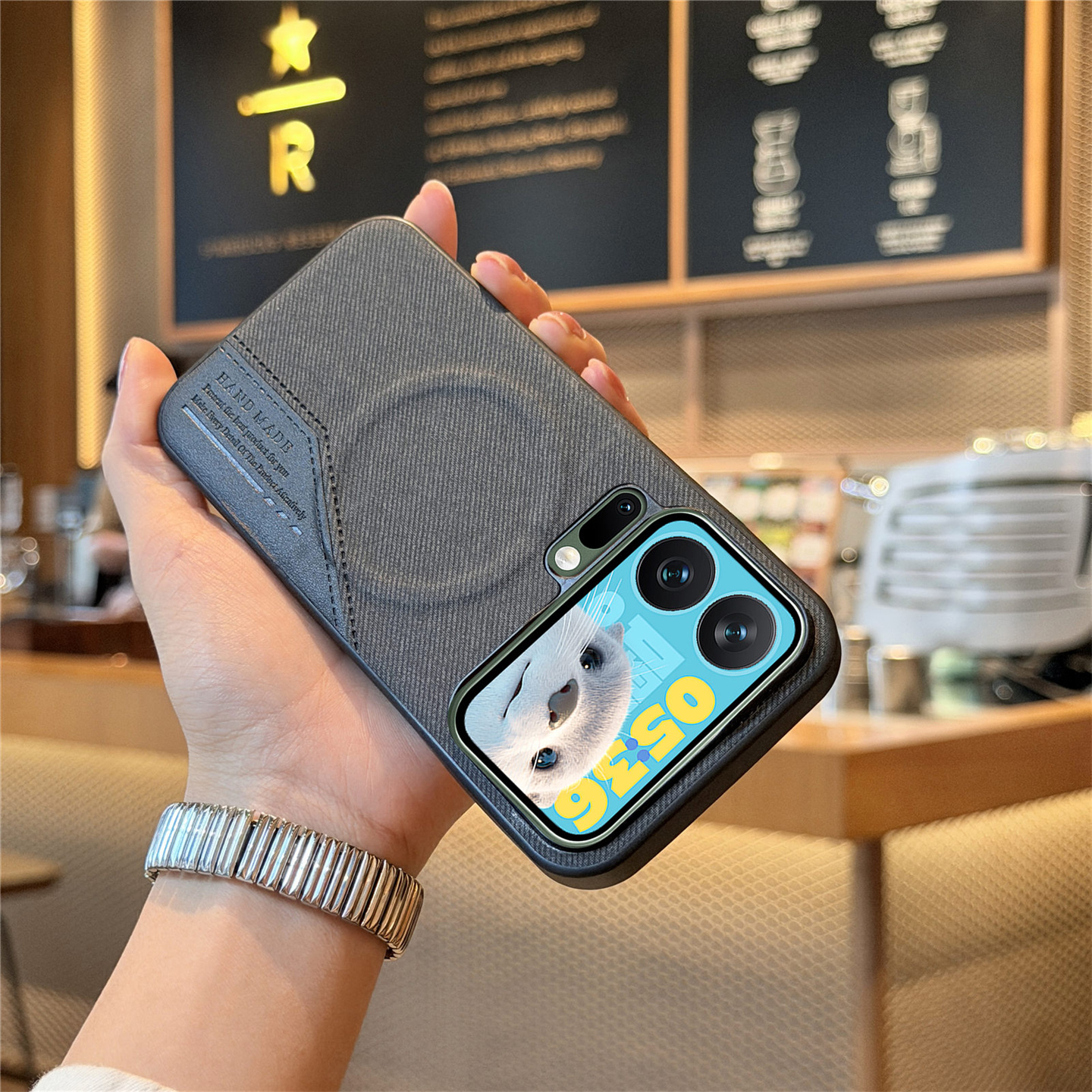 拼接布纹适用小米17promax手机壳