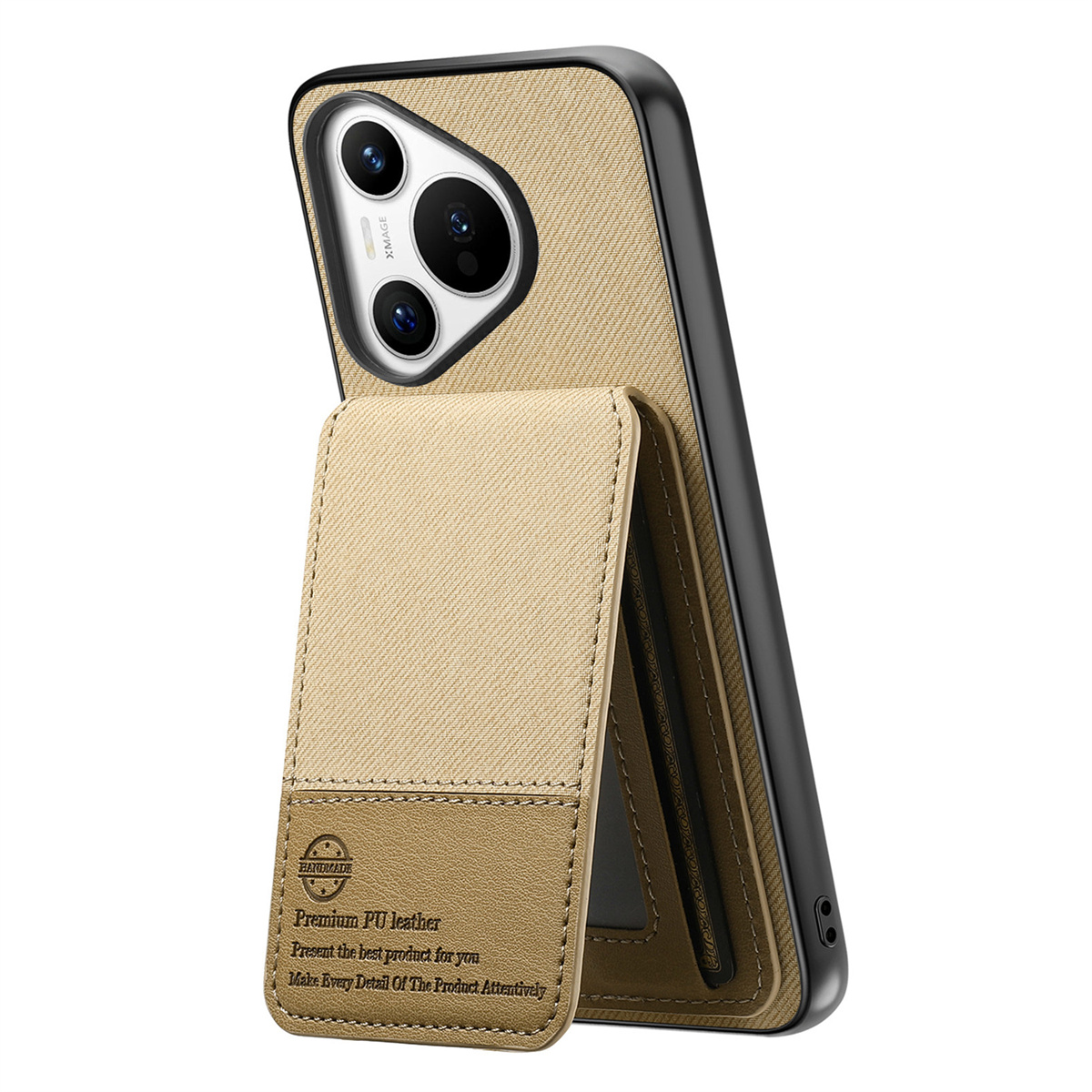 牛仔布纹卡包支架手机壳适用华为