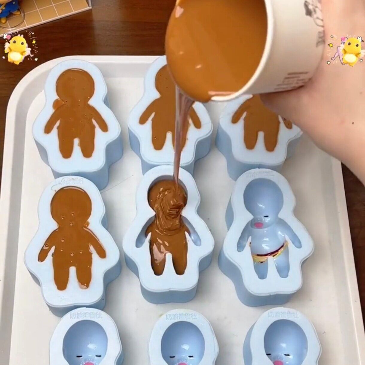 娜塔莎模具食品级易脱模巧克力甜品烘焙模型DIY小黑娃蛋糕装饰