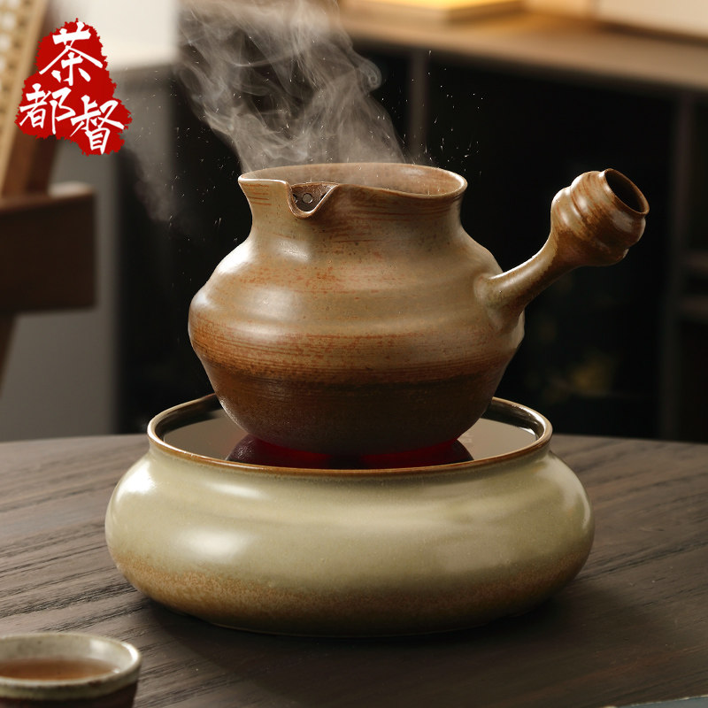 明德园手拉朱泥窑变罐罐茶壶