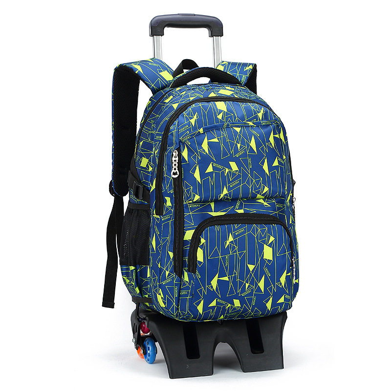 大容量初中学生拉杆书包4-6-7-9年级男孩手拉箱三轮拖杆可爬楼梯