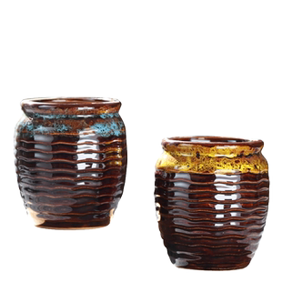 多肉花盆大号中小号老桩特价清仓包邮粗陶复古陶盆套装肉肉植物盆