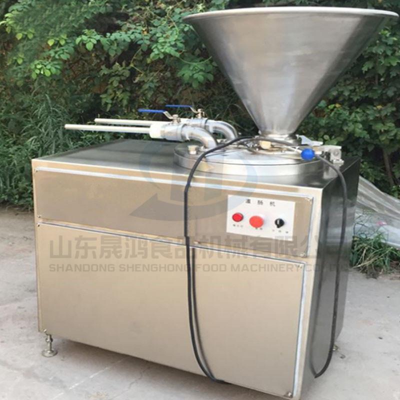 加工双嘴液压灌肠机 亲亲肠鸡肉肠肉块液压罐装 全自动立式