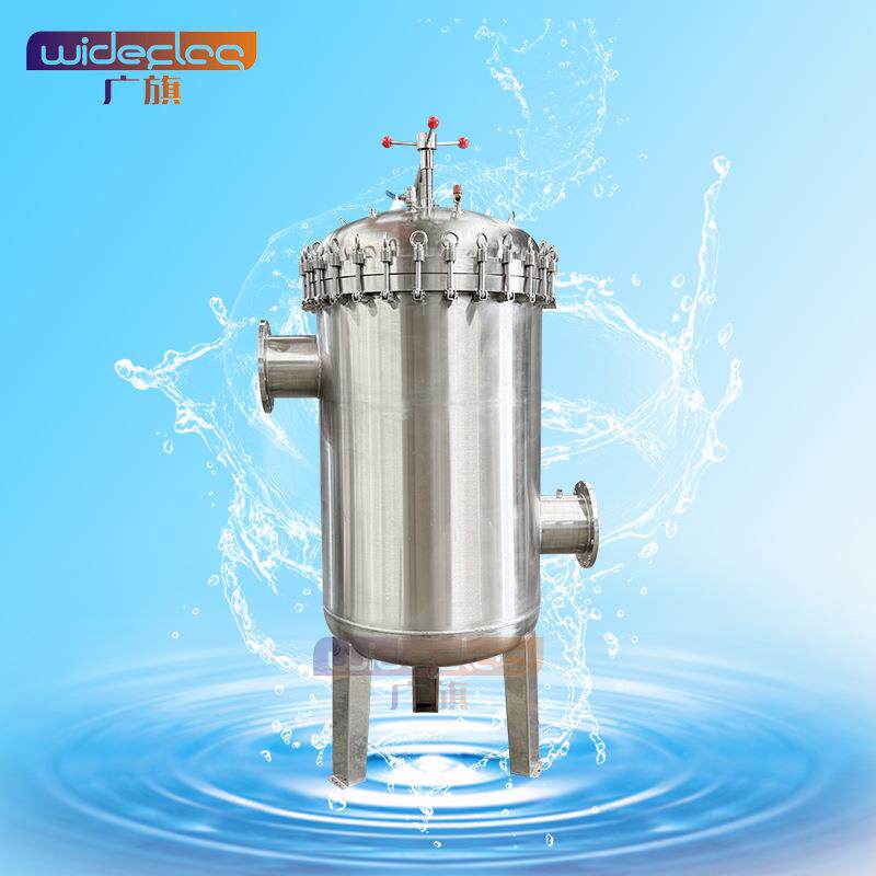 不锈钢袋式过滤器厂家 304法兰前置泥沙布袋工业高效过滤10-270吨