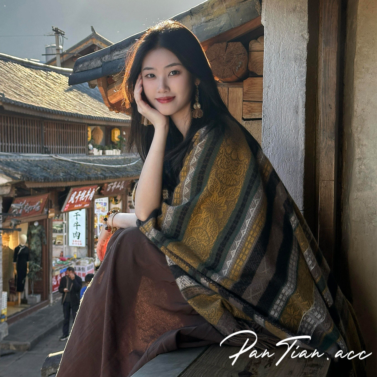 民族风黄色条纹流苏大披肩云南旅游拍照围巾配饰新品时尚披风外搭,服饰配件/皮带/帽子/围巾,围巾/丝巾/披肩,淘宝优惠券,粉丝福利购,淘宝优惠卷