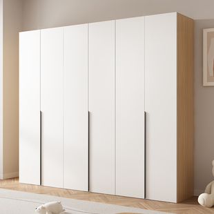 原木色大衣柜家用卧室可定制现代简约小户型实木衣柜极简轻奢柜子