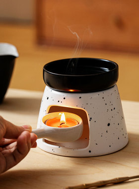 陶瓷点蜡式煮茶温茶炉家用香薰炉茶道配件高级感美容院精油加热炉