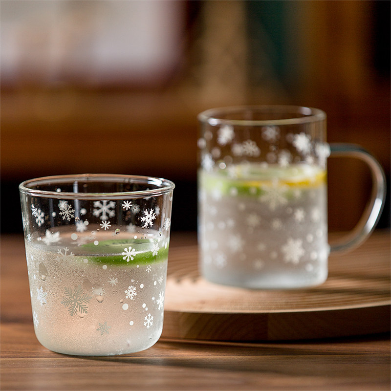 家用耐热玻璃杯小清新