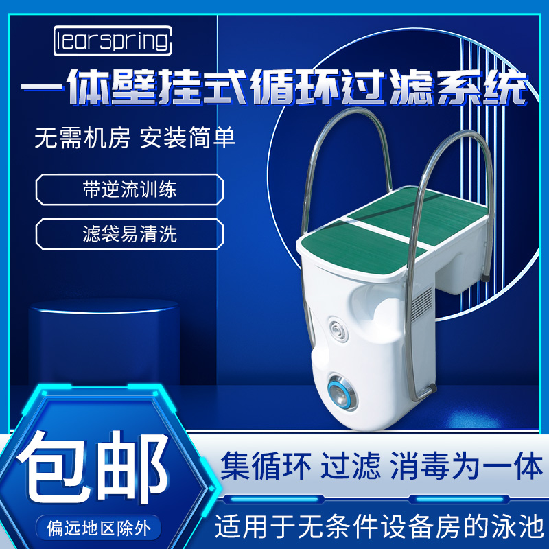 泳池过滤器挂壁式过滤循环消毒系统一体机壁挂式净化器水处理设备