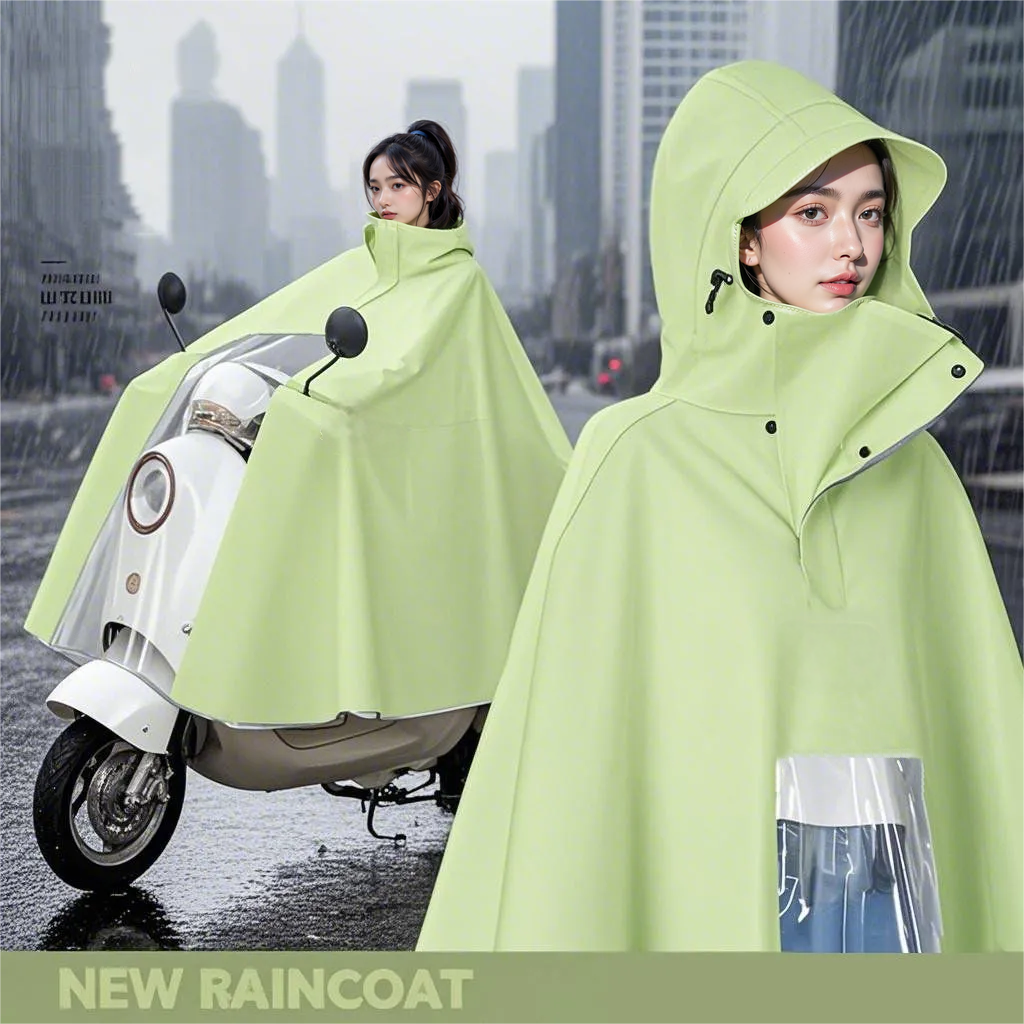 新款电动车骑行遮脚雨衣