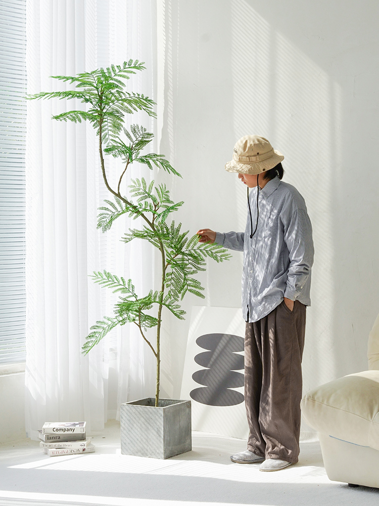 蓝花楹仿真绿植落地盆栽仿生植物摆件室内客厅沙发旁装饰盆景假树