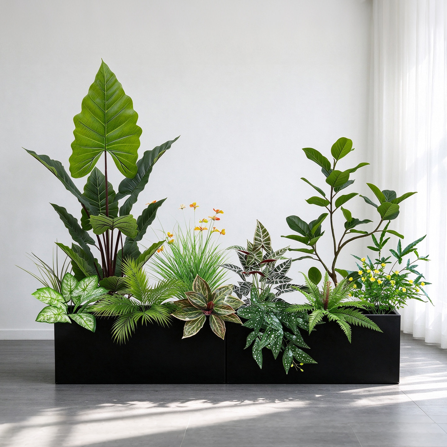 室内玄关隔断仿真绿植造景摆件