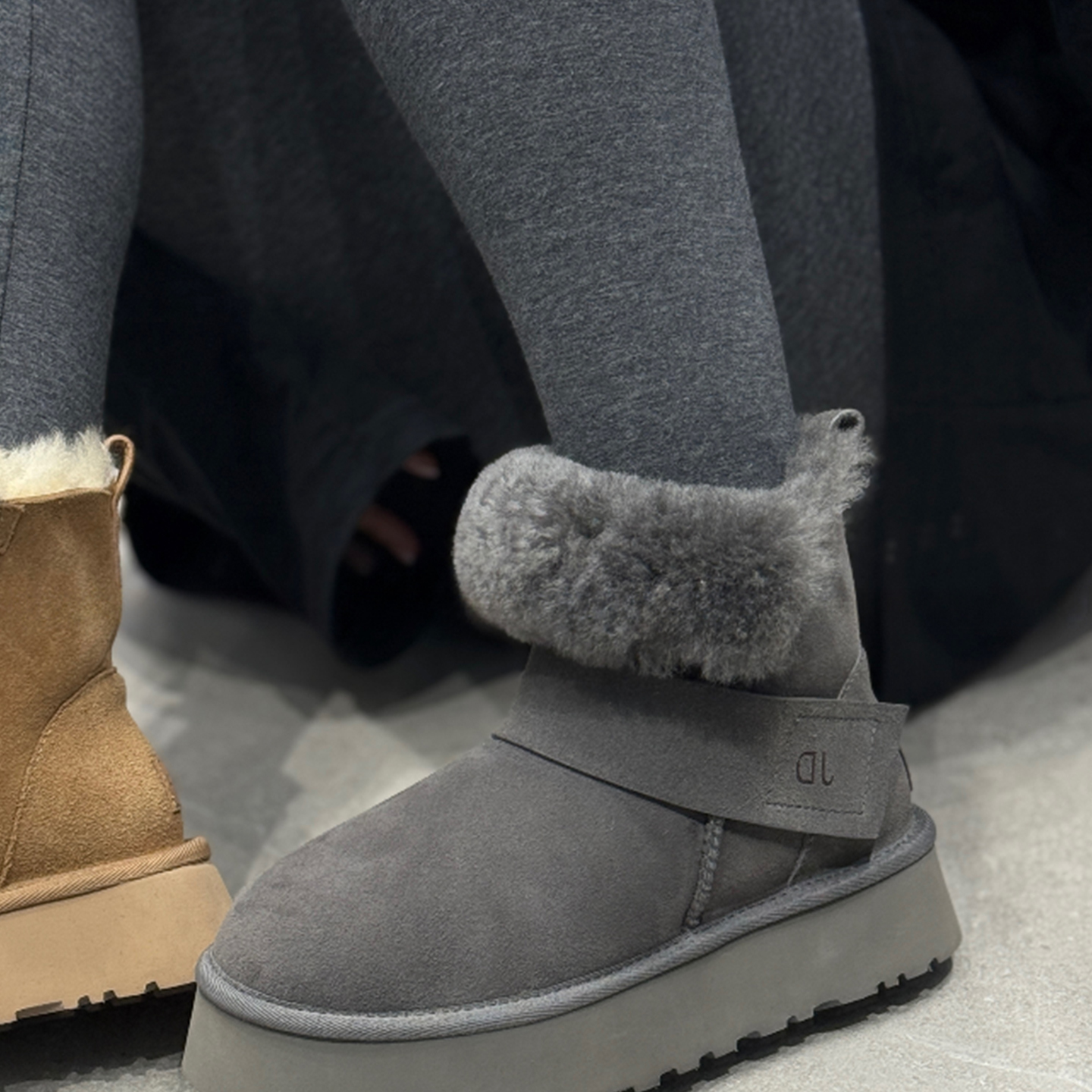 皮毛一体短筒雪地靴女2025冬季