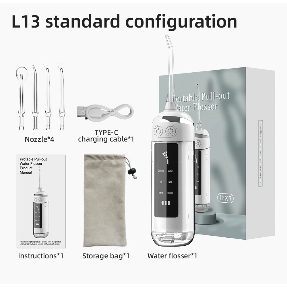 便携式电动冲牙器6档模式口腔清洗清洁去牙结石水牙线家用美牙仪