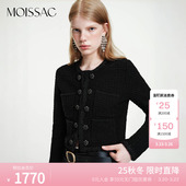 可拆垫肩小香风双排扣针织开衫 款 上衣 摩萨克冬季 商场同款
