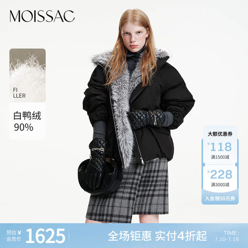仿银狐毛内里派克羽绒服