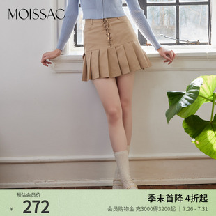 商場(chǎng)同款 MOISSAC摩薩克甜酷辣妹減齡A字百褶短裙半裙女