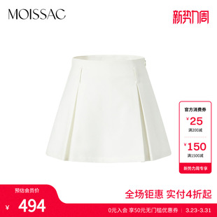 女 裙裤 摩萨克夏款 棉混纺双腰头复古miu系双腰头学院风短款