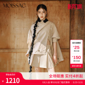 风衣女 短款 商场同款 摩萨克春户外穿搭翻领抽褶领口经典