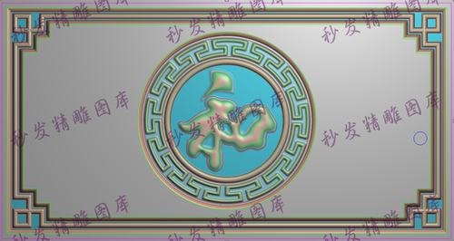 新款精雕图jdp灰度图博古线框工字纹和字扶手下花板512x269家和