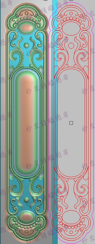 新款精雕图jdp灰度图bmp浮雕图洋花线条如意扶手面竖板背板83x445