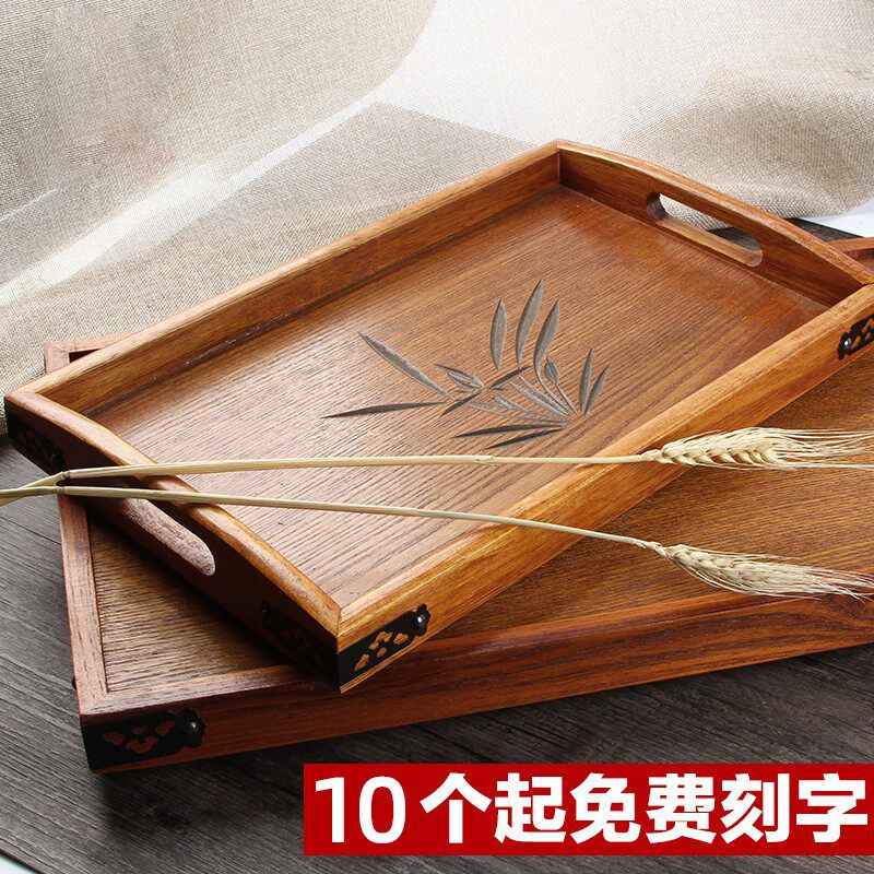 蒙古手把肉托盘烤全羊竹子托盘长方形羊排腿乳猪盘子手把羊肉商用