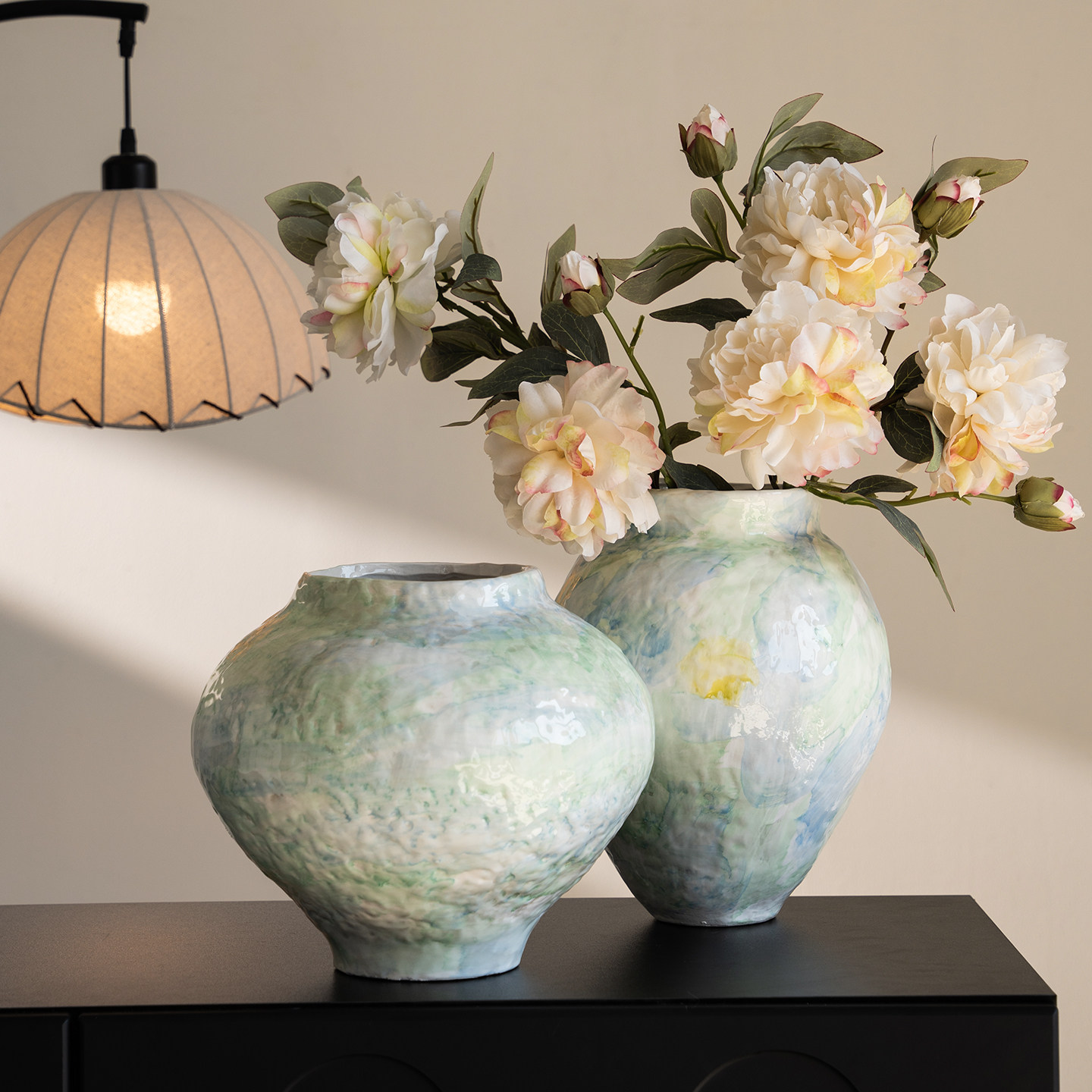 陶瓷花瓶新中式客厅干花插花超好看陶罐高级感摆件创意桌面装饰品,鲜花速递/花卉仿真/绿植园艺,花瓶,淘宝优惠券,粉丝福利购,淘宝优惠卷