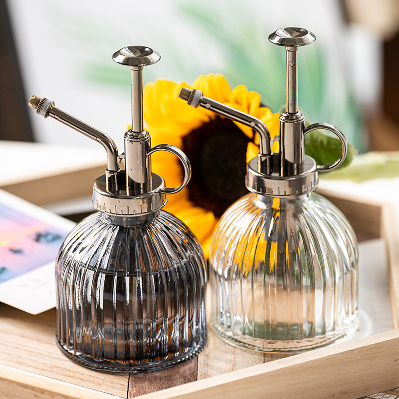 复古浮雕网红北欧气压式园艺小喷壶消毒专用浇水壶家用玻璃喷雾瓶