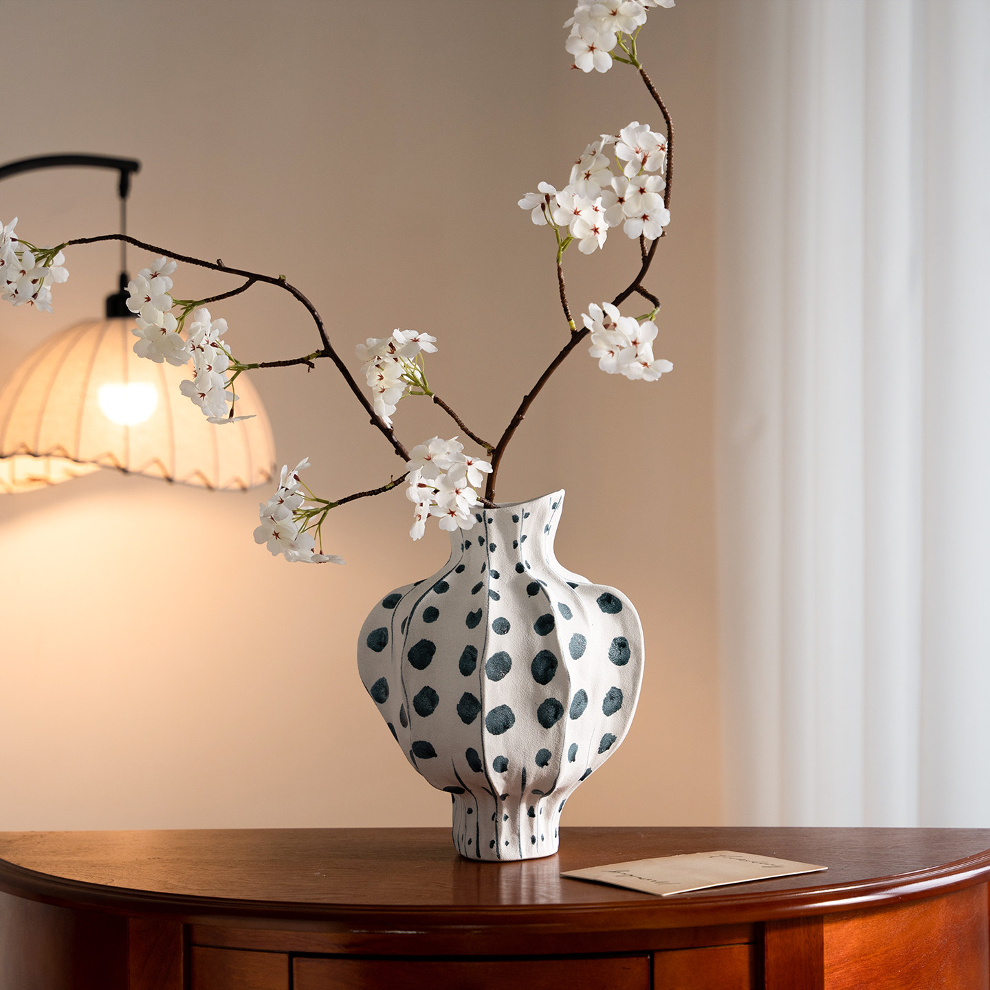 中式侘寂花瓶复古高级感家居摆件图片